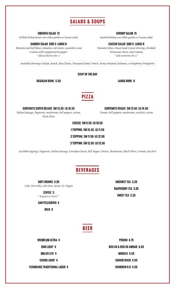 Cortino's Menu image 3